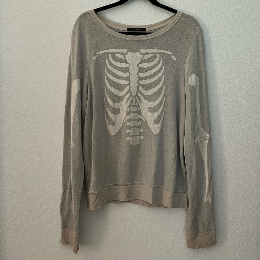 Authentic RARE Wildfox Original Skeleton Bones Baggy Jumper